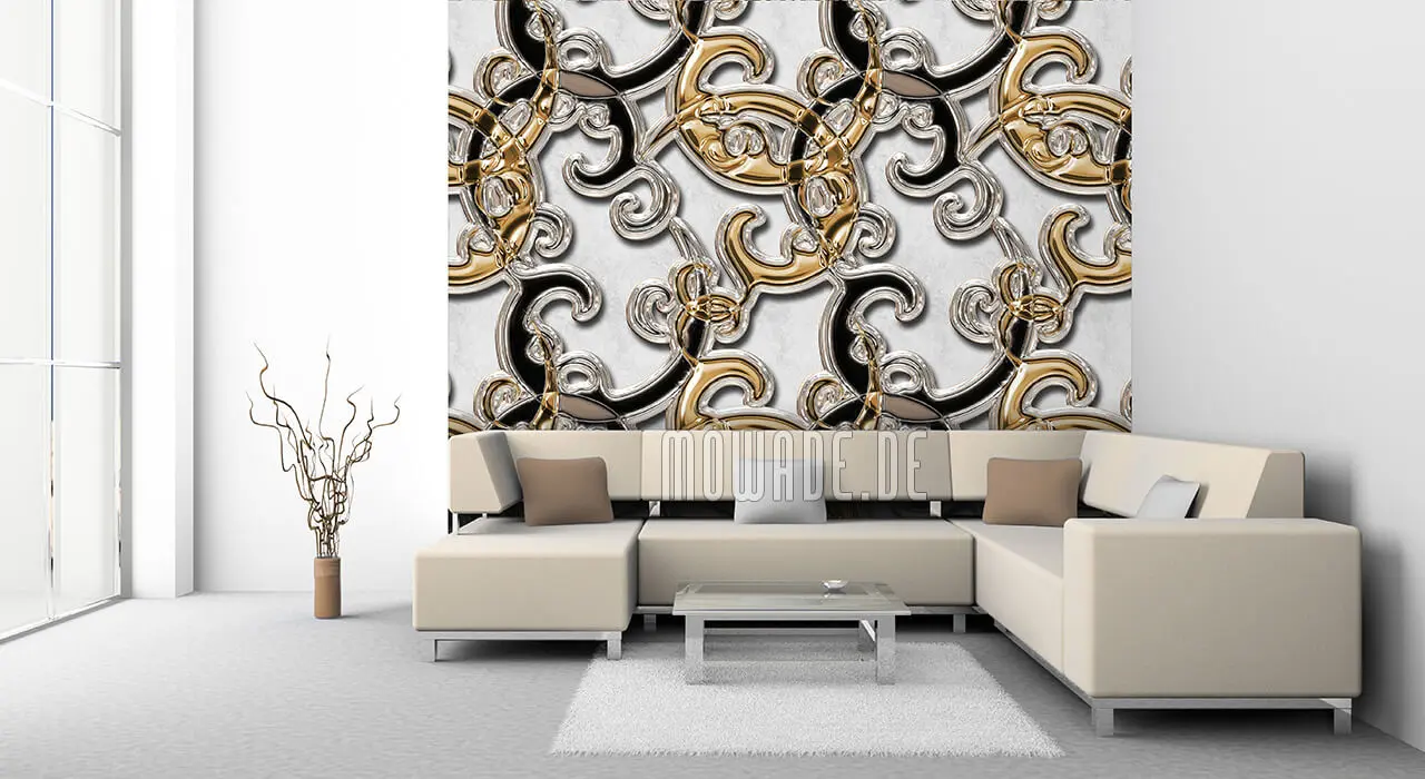 moderne retro-tapete braun weiss ausgefallenes zwiebel-muster moderne retro-tapete braun weiss ausgefallenes zwiebel-muster