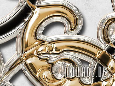 ornament xxl tapete gold schwarz weiss