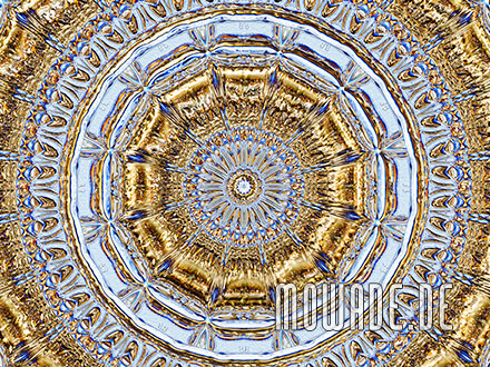 quadratische fototapete hellblau gold neo-barock