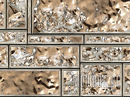 tapete gold metall-optik hotel showroom kachel-streifen