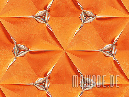 tapete orange silber