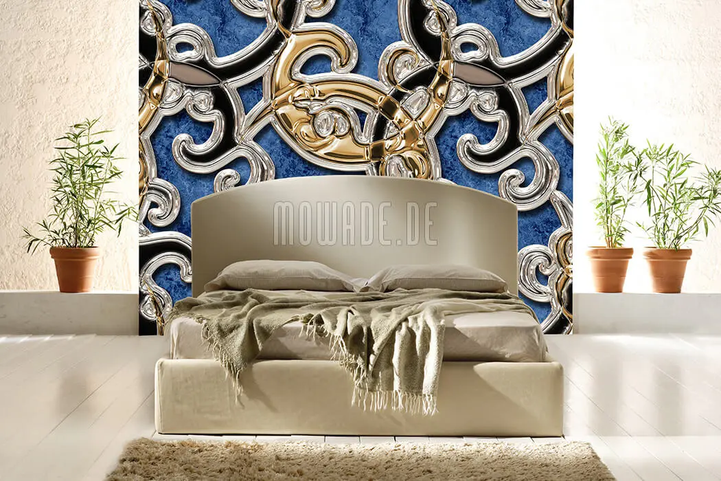 vliestapete blau modern ausgefallen wohnzimmer vliestapete blau modern ausgefallen wohnzimmer