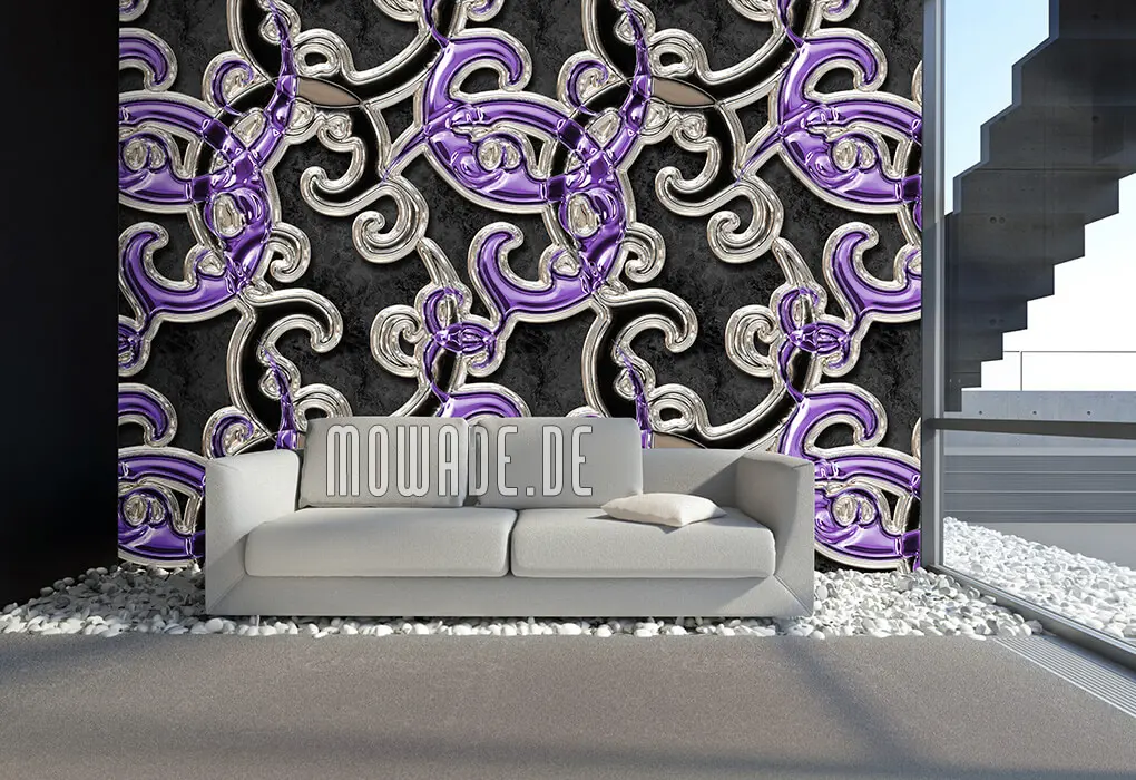 designtapete neo-barock schwarz violett ornament xxl online designtapete neo-barock schwarz violett ornament xxl online