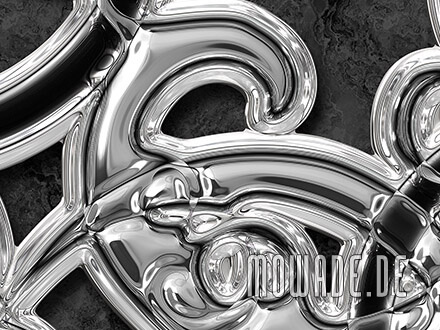 exklusive ornament tapete schwarz silber neo-barock vlies