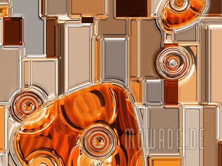 tapete lounge orange grau metall optik vlies
