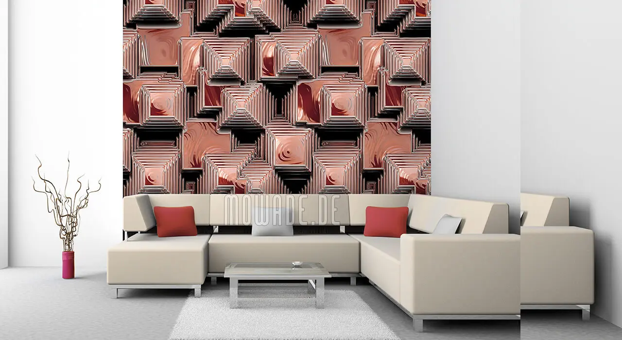 tapetenbild orange kupfer metall optik pyramiden stadt tapetenbild orange kupfer metall optik pyramiden stadt