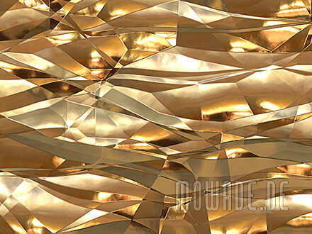 extravagante wandgestaltung tapete gold knitter crush metall-optik