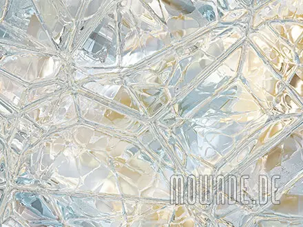 wandgestaltung glas mosaik pastell tuerkis ocker bildtapete wohnzimmer