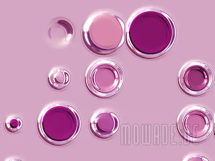 wanddesign modern rosa punkte kreise retro-tapeten