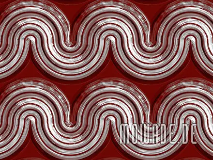 wandmotiv wellen-girlanden rot retro-tapete