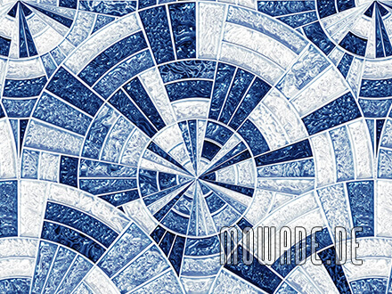 mosaik tapete blau glanz-optik kreise