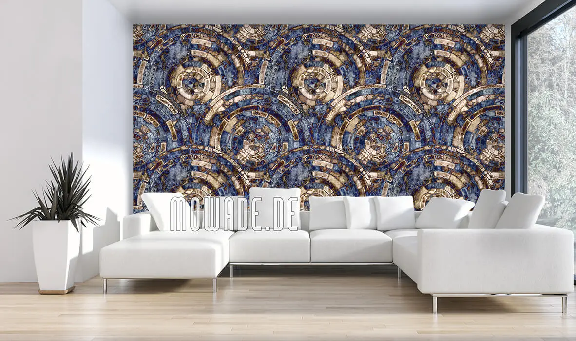 vliestapete blau modern ausgefallen wohnzimmer vliestapete blau modern ausgefallen wohnzimmer