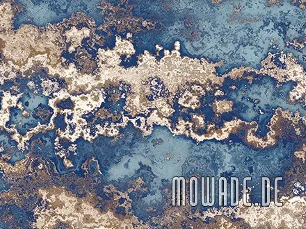 wanddesign steinoptik tuerkis braun vliestapete wohnzimmer