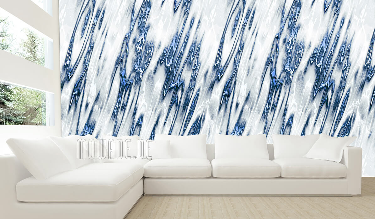 elegante design tapete weiss blau 3d-effekt