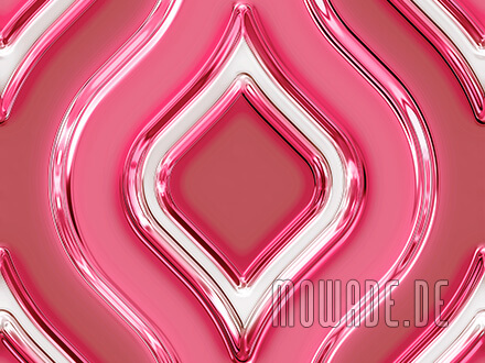 vliestapete pink retro neon-glas zwiebel-muster