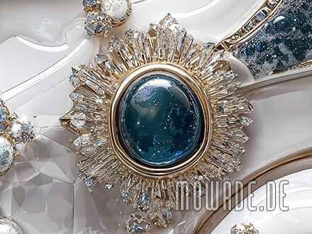 photomural turquoise white gold jewelry luxury lounge hotel object