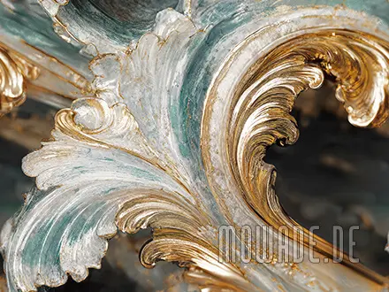 tapeten ornament neo-barock gruen gold
