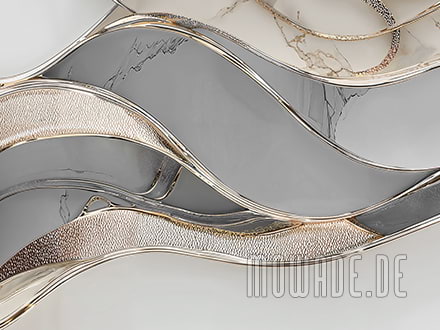 non-woven wallpapers elegant waves white grey gold