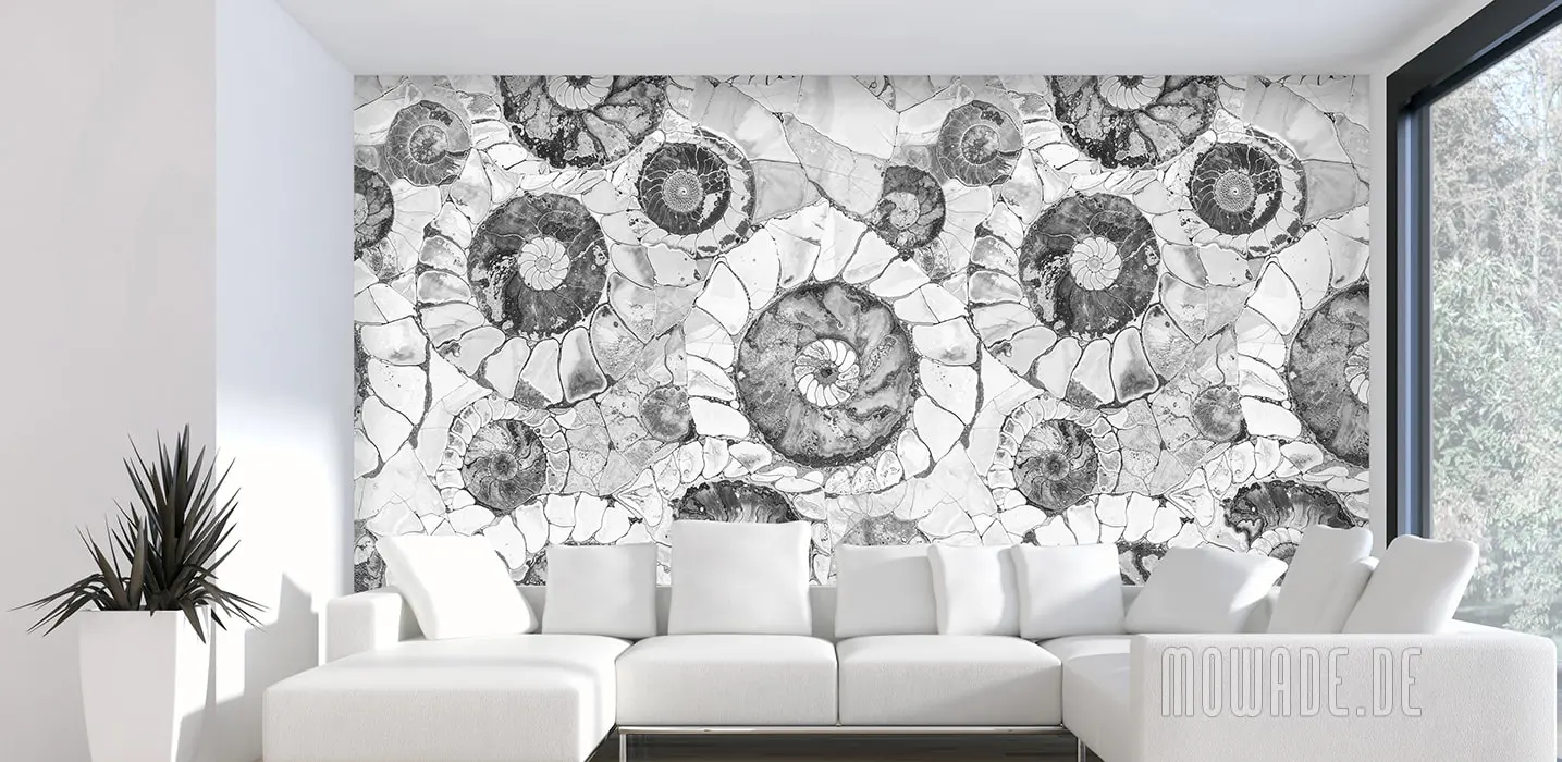tapeten steinoptik grau ammonit wohnzimmer tapeten steinoptik grau ammonit wohnzimmer